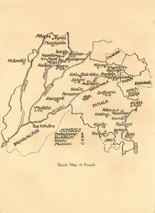 Unknown (Cartographer). Sketch Map of Punjab, n.d. | Map