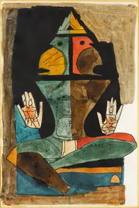 Husain, M.F. (Artist). Untitled (Hanuman), n.d. | Painting