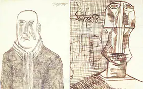 Souza, F.N. (Artist). Untitled, 1954 | Drawing