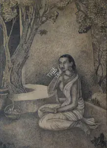 Gupta, Mahindra Bhushan (Artist). Shabari, 1940 | Painting
