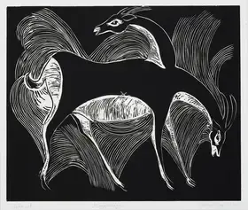 Sheikh, G.M. (Artist). Maya Mrigya, 2001 | Graphic Art