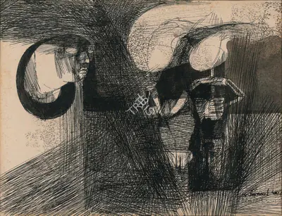 Pyne, Ganesh (Artist). Untitled, 1960 | Drawing