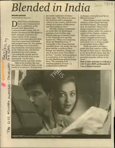 Shekhar, Mayank (Reporter). Blended in India, 14 November 2002 | Newspaper Clipping | 00850688