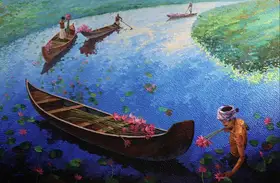 More, Shraddha (Artist). Harvest of Serenity, 2025 | Painting