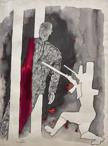 Husain, M.F. (Artist). Chile Allende, 1980s | Painting