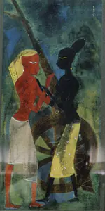 Raval, Rasik D. (Artist). Carters, 1954 | Painting