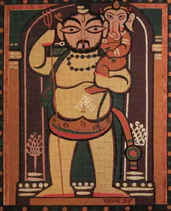 Roy, Jamini (Artist). Shiv And Ganesha, mid 1950s | Painting