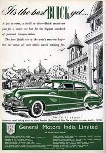 General Motors India Limited (Advertiser). It's the Best Buick Yet, 1947 | Advertisement