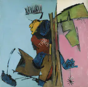 Husain, M.F. (Artist). Woman With Spider, 1963 | Painting