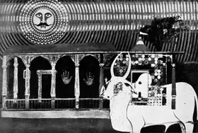 Sagara, Ishwar (Artist). Temple, 1970 | Painting