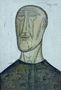 Souza, F.N. (Artist). Untitled (Man in Tunic), 1954 | Painting