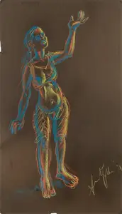 Ahmed, Anna Molka (Artist). Untitled (Woman with raised hand), 1978 | Painting