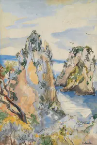 Sabavala, Jehangir (Artist). The Faraglioni, Capri, 1954 | Painting
