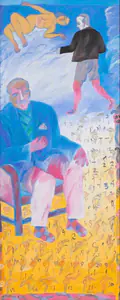 Singh, Arpita (Artist). Counting Flowers: My Benares Saree, 1997 | Painting