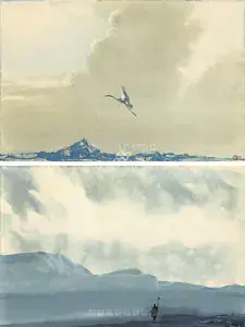 Sen, Bireshwar (Artist). The Blue Beyond, 1970 | Painting