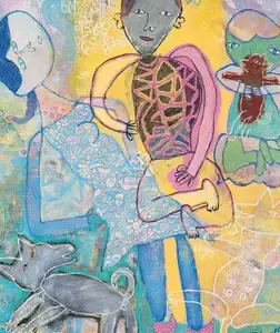 Parvez, Shahid (Artist). Family Drama, n.d. | Painting