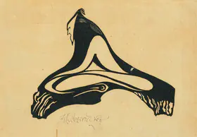 Tagore, Rabindranath (Artist). Untitled (Namaz), n.d. | Graphic Art