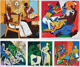 Husain, M.F. (Artist). Kerala Series, n.d. | Graphic Art