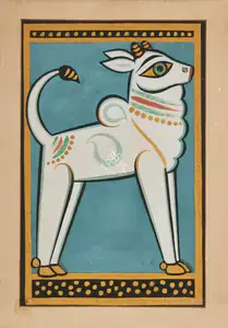 Roy, Jamini (Artist). Bull, n.d. | Painting