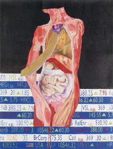 Khandekar, Sanjeev (Artist). Man With His Golden Neck Tie, 2006 | Painting