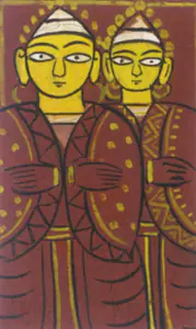 Roy, Jamini (Artist). Two Figures, n.d. | Painting