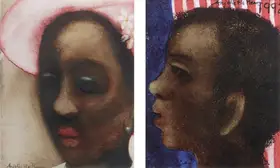 Misra, Hemanta (Artist). Poetry on Fire, 1968-1987 | Painting