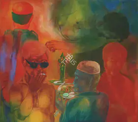 Sharma, Binod (Artist). Chaba - Te (what’s happening), 1995 | Painting