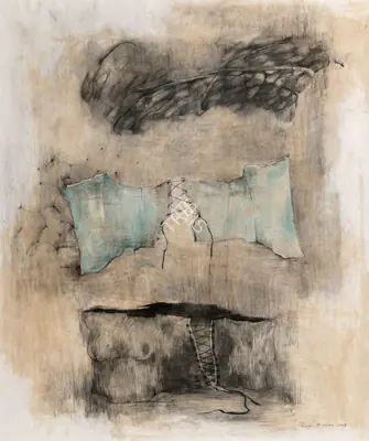 Khan, Naiza (Artist). Untitled (Three Ways I), 2007 | Painting