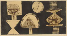 Swaminathan, J. (Artist). Untitled (Still Life With Black Ground), n.d. | Graphic Art