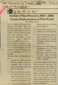 Siroya, Mohan (Reporter). Suchitra Film Directory 2005-2006: Ocean of Information on, 18 November 2005 | Newspaper Clipping | 00850910