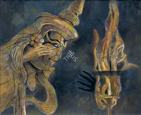 Basak, Aditya (Artist). Kathakali, 1990 | Painting