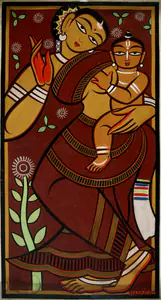 Roy, Jamini (Artist). Untitled (Mother and Child), n.d. | Painting