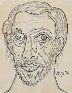 Souza, F.N. (Artist). Untitled (Self Portrait), 1976 | Painting