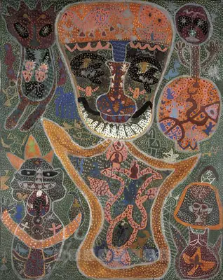 Parekh, Madhavi (Artist). Goddess, 1969 | Painting