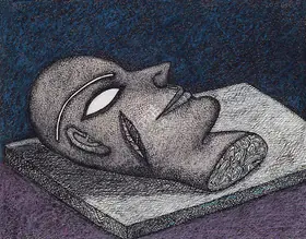 Chowdhury, Jogen (Artist). Head, 2002 | Drawing