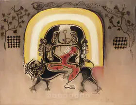 Naidu, Reddeppa (Artist). The Deity, 1971 | Painting