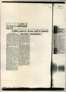 Bhattacharya, Rinki (Reporter). Lalita Moves from Self to Family, 02 February 1986 | Newspaper Clipping | 00850981