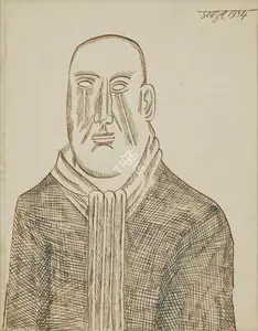 Souza, F.N. (Artist). Untitled, 1954 | Drawing