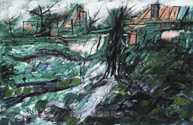 Souza, F.N. (Artist). Untitled (Paola), 1961 | Painting