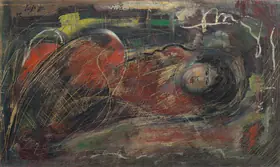 Mookherjea, Sailoz (Artist). Untitled (Dreaming Girl), n.d. | Painting
