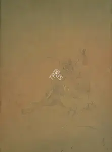 Arya, Badri Nath (Artist). Street Singer, 1953 | Drawing
