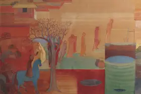 Sheikh, Nilima (Artist). Panghat Stories, 2001 | Painting