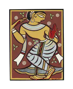 Roy, Jamini (Artist). Untitled (Gopini), n.d. | Painting