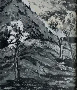 Kachru, P.N. (Artist). Blossoms, n.d. | Painting