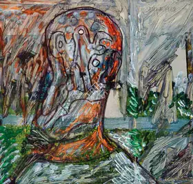 Souza, F.N. (Artist). Head, 1968 | Painting