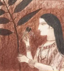 Pyne, Ganesh (Artist). Untitled (Black Flower), 2006 | Painting