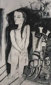 Rodwittiya, Rekha (Artist). Pilgrims of Pantomine, 1990 | Drawing