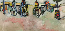 Bakre, S.K. (Artist). Untitled (Landscape), 1963 | Painting
