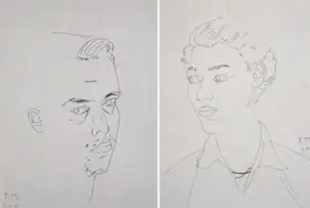 Dodiya, Atul (Artist). Atul (Self-Portrait), 1988 | Drawing