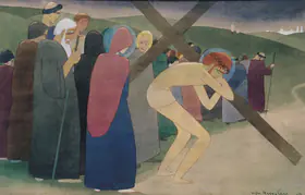Nageshkar, Vishwanath (Artist). Way To Destiny, 1949 | Painting